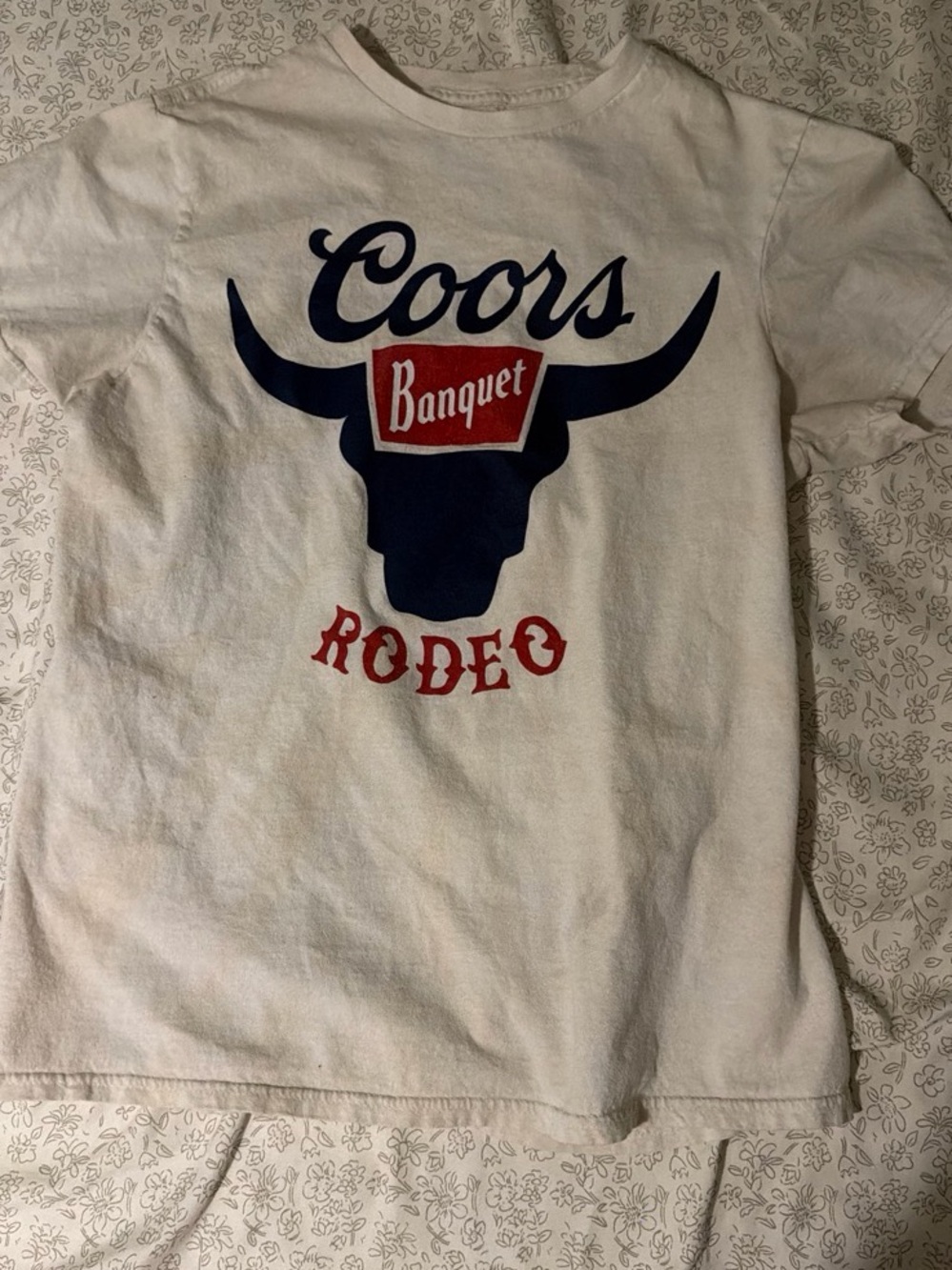 Coors Banquet Cream Rodeo T-Shirt by Hybrid Apparel - Women’s Small
